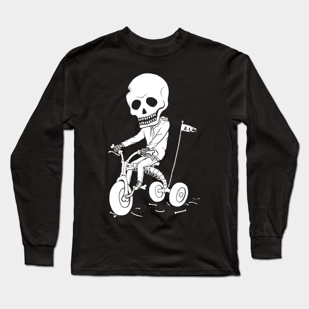 Death Kid Bone Ride Long Sleeve T-Shirt by pigboom